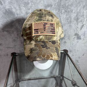 Eagle Crest Hunting fishing outdoor Men's OS Cap Hat Hook Loop US Flag Patch
